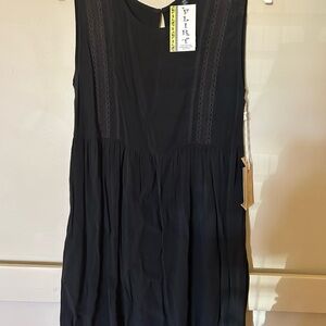 Knot Sisters Black Sleeveless Mini Sundress